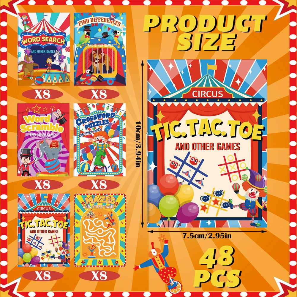 Hungdao circus mini activity book word search boosts concentration on the go.