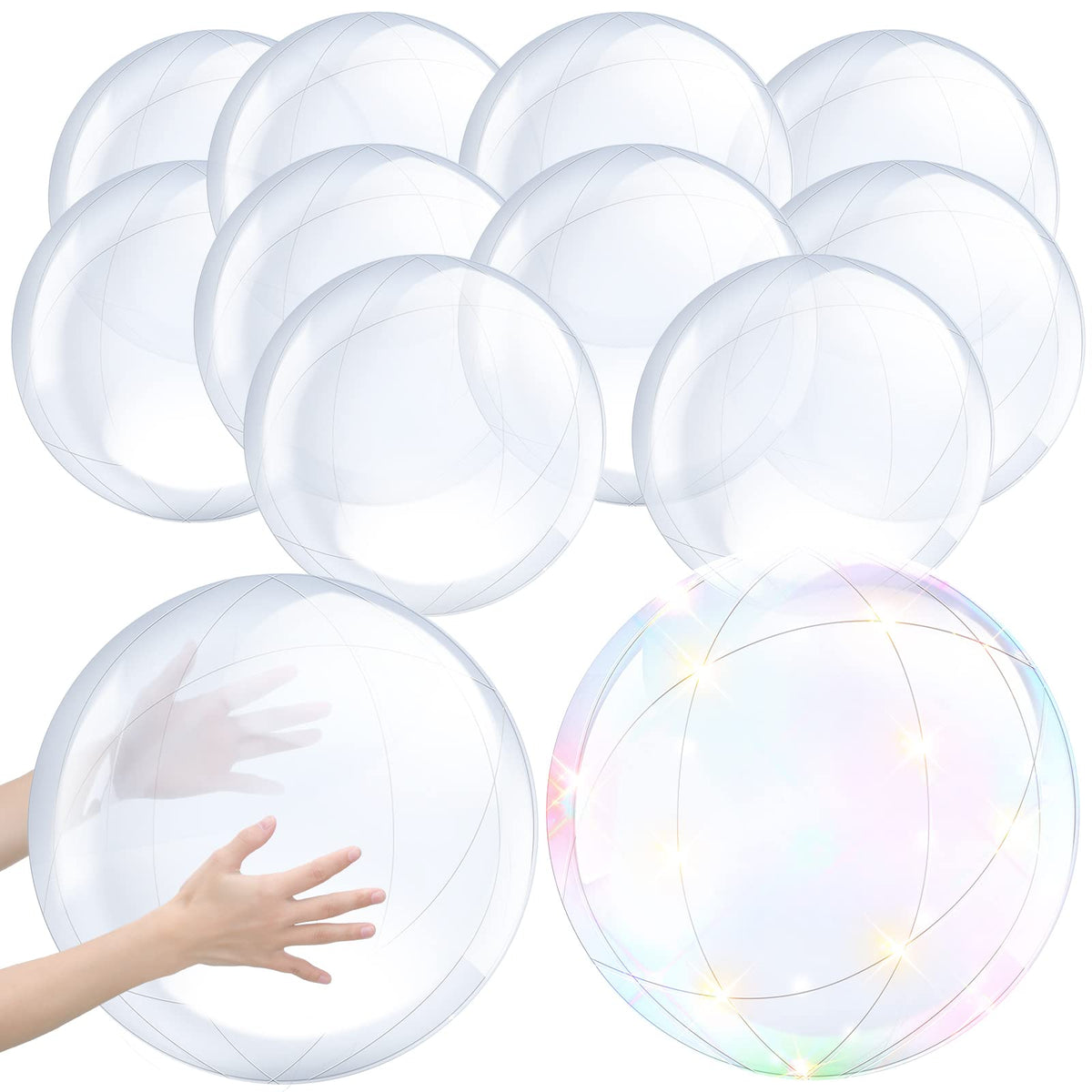Hungdao clear beach ball 16-inch for pool parties and photo-worthy moments.
