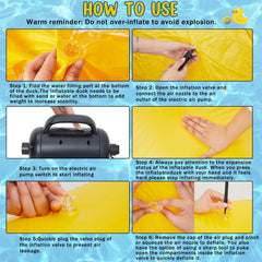 Hungdao inflatable duck with fast inflation valve for quick setup