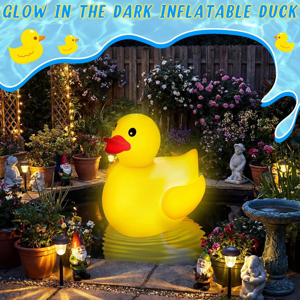 Hungdao inflatable duck figure boosts pool fun and events.