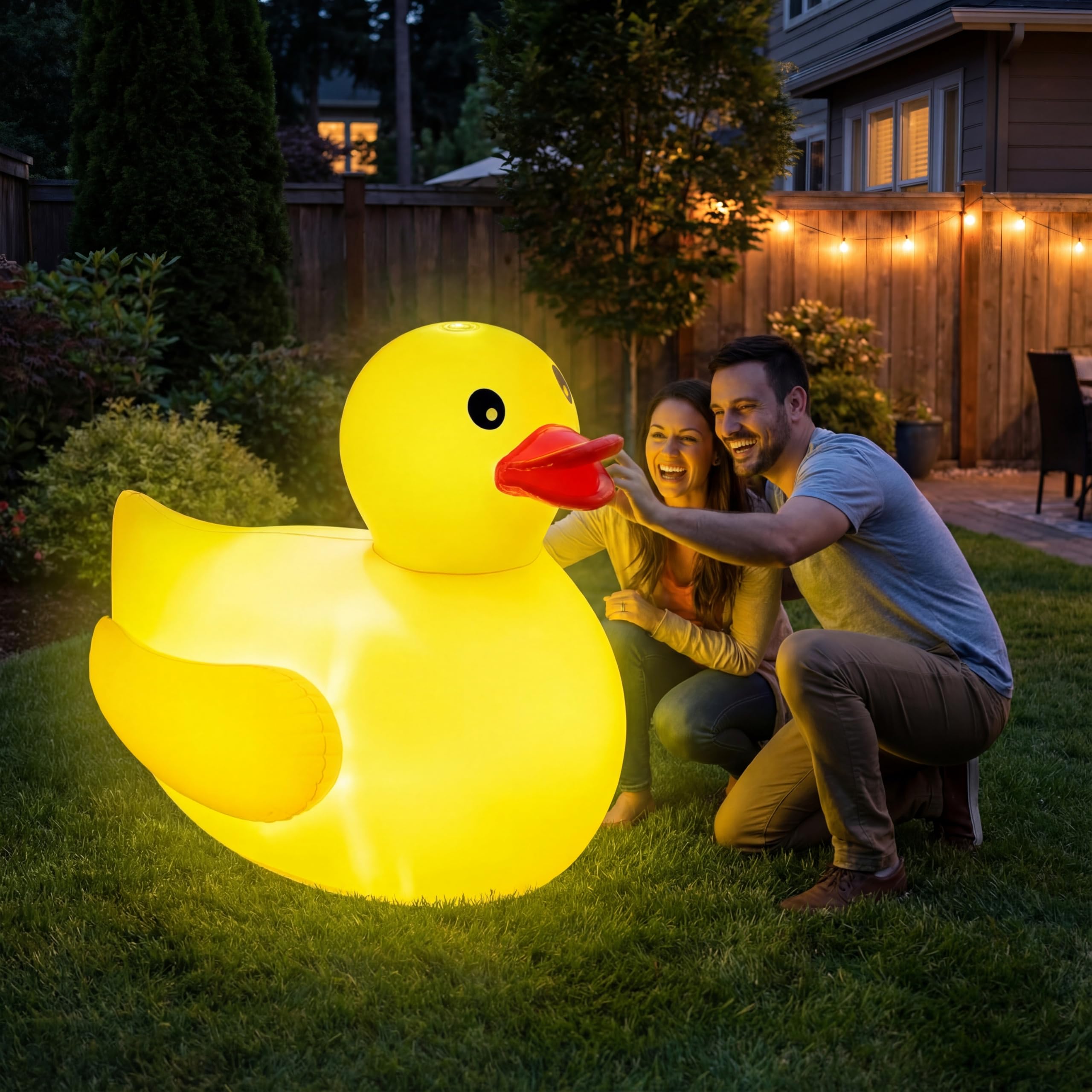 Hungdao large yellow duck float for pool games and selfies.