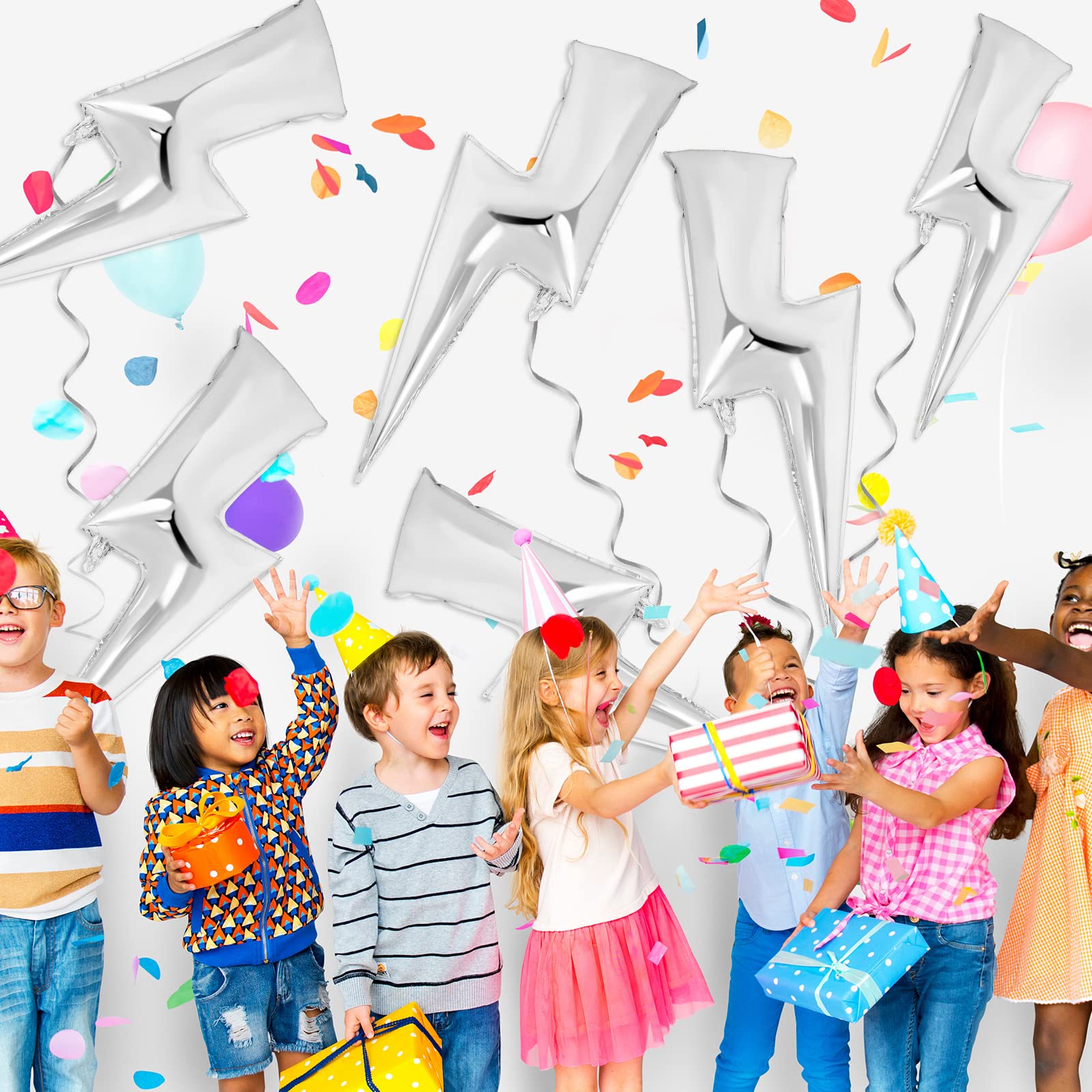 Durable aluminum foil bolt balloon suitable for celebrations.