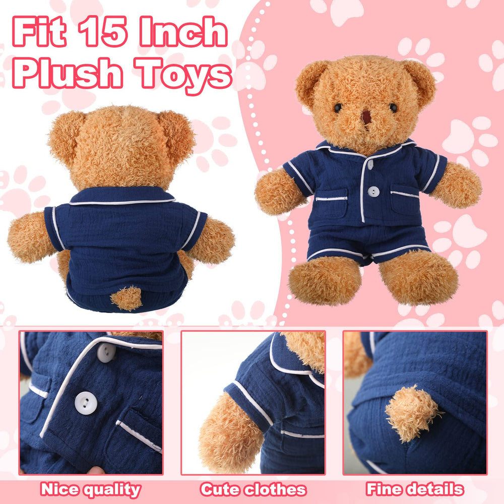 Hungdao pastel bear clothes with pink and blue detail for a cute plush look