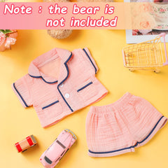 Hungdao pink muslin bear pajama top adds gentle warmth and charm.