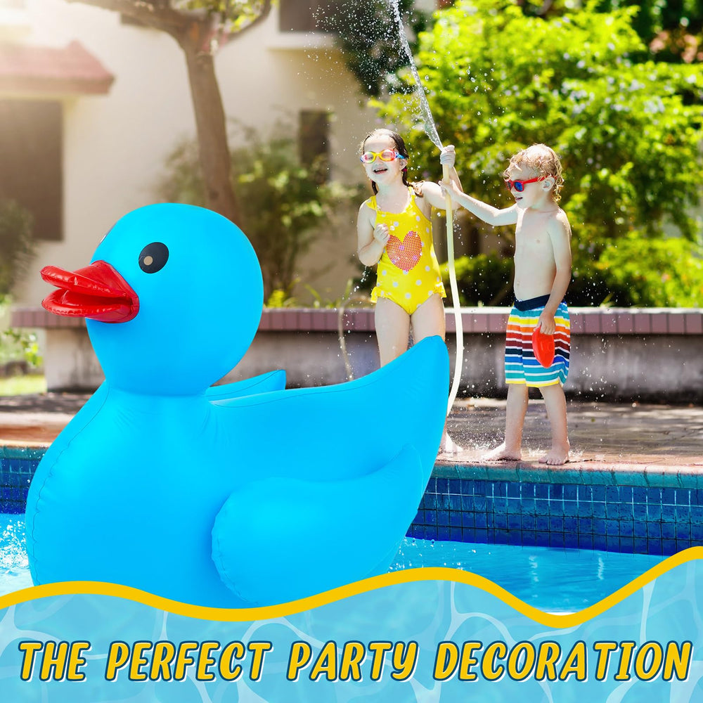 Hungdao pool float inflatable duck suitable for water games and lounging.
