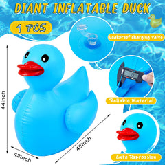 Hungdao side-view inflatable duck for bold pool party display.