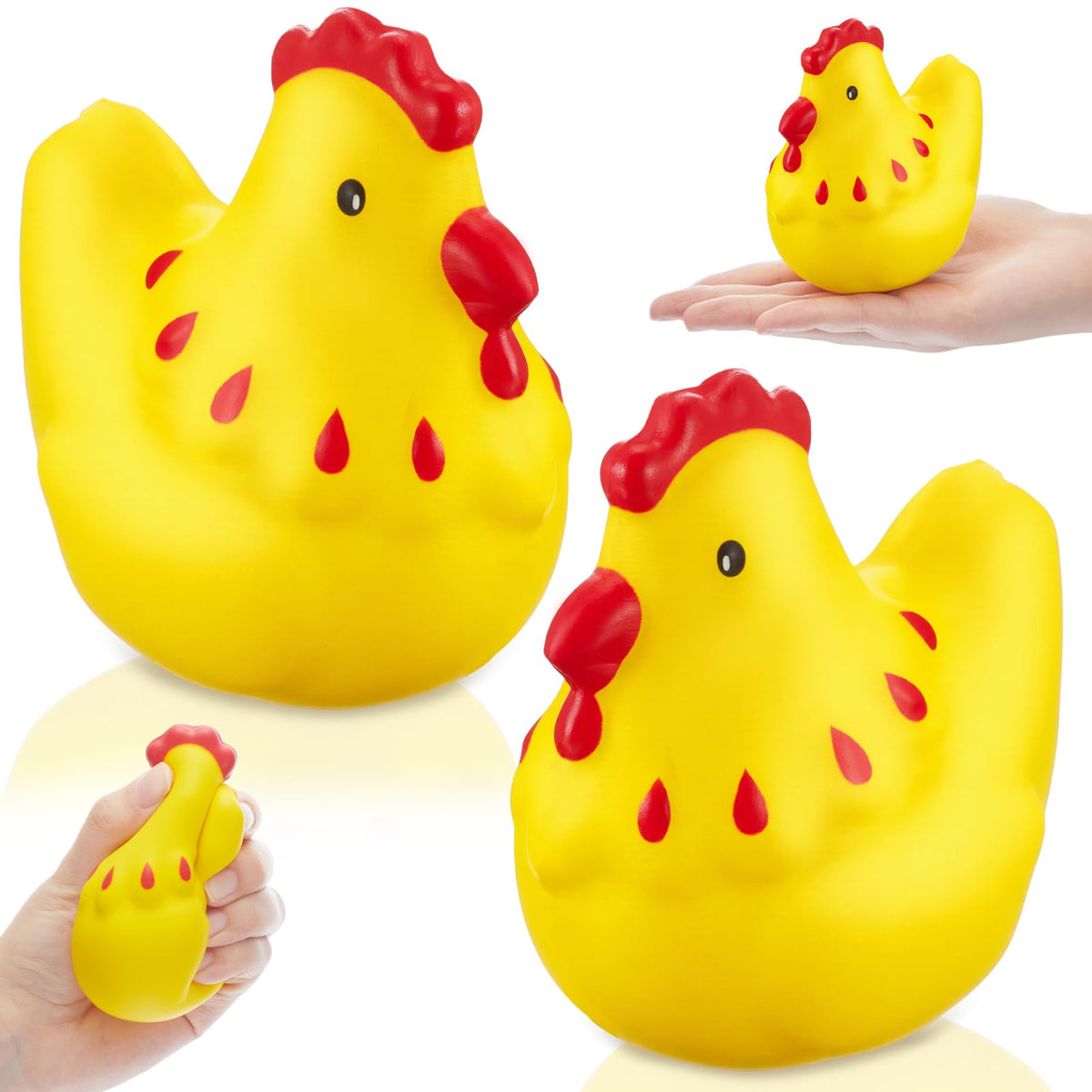 Hungdao two-chicken stress toys pack, compact fidget relief for daily stress