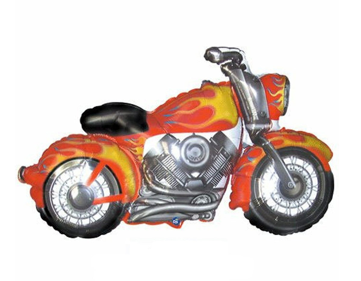 Hungover Snarly Motorcycle Balloon, 45-inch Mylar, reusable décor for bold party visuals