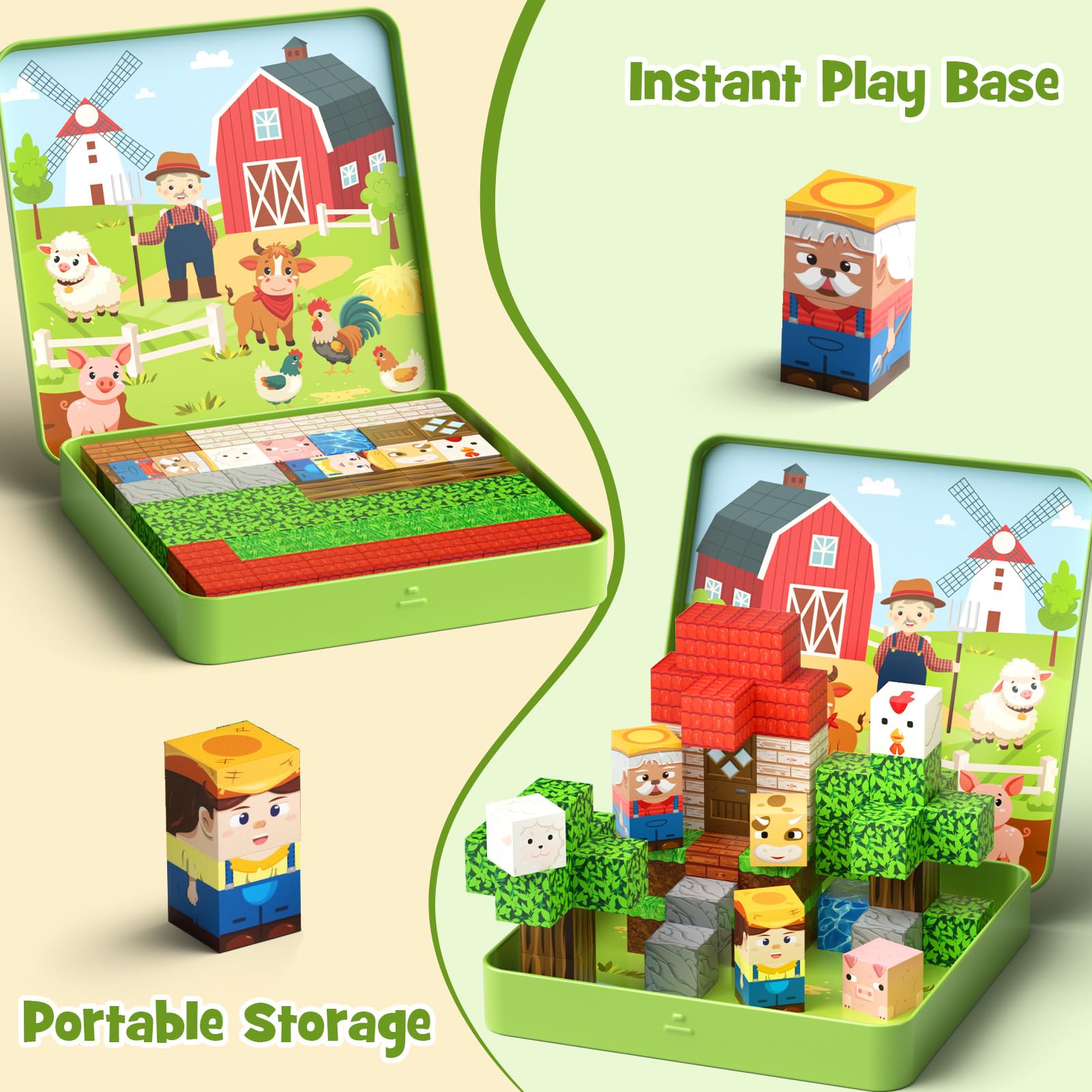 Hunloot animal-shaped pieces including cows pigs and chickens