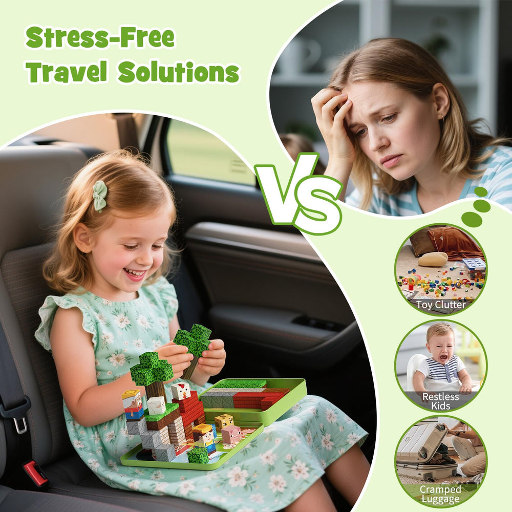 Hunloot flat magnetic play base for stable on-the-go building