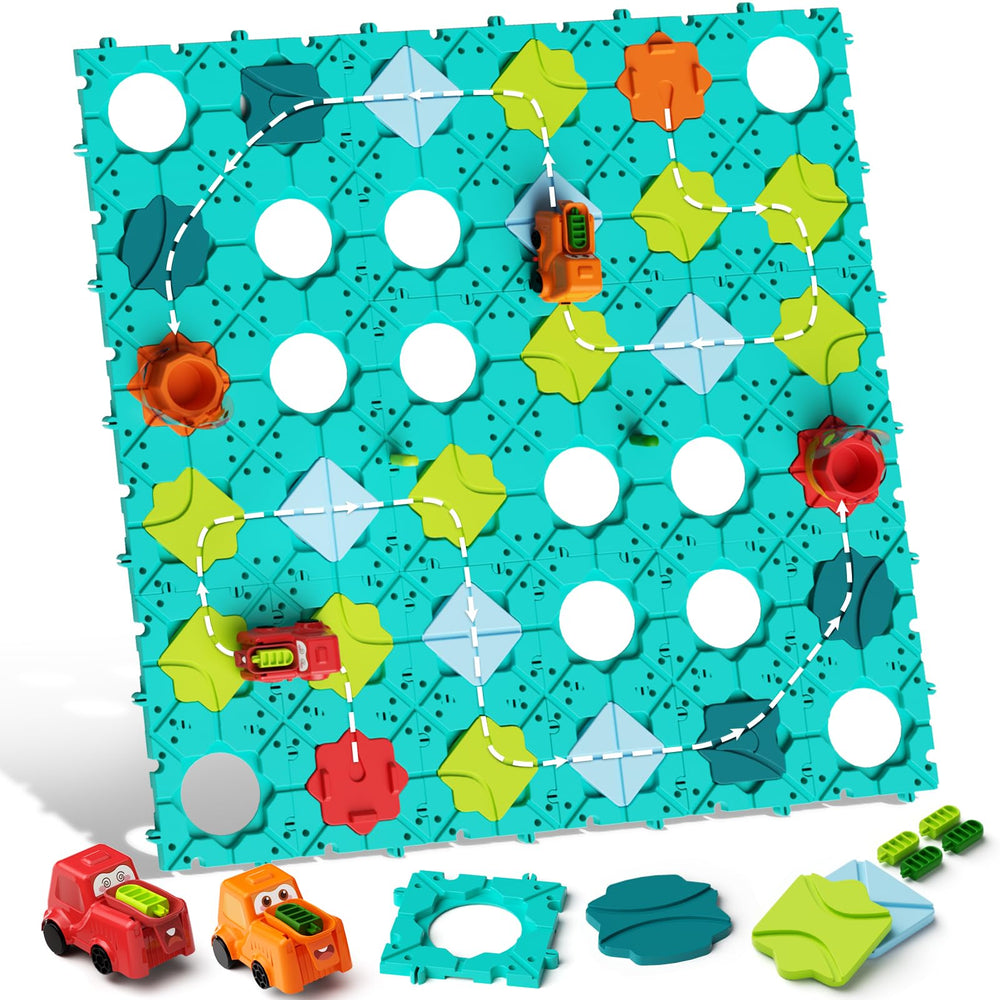 Hunloot Logic Road Builder DIY track pieces promote hands-on problem solving and creativity