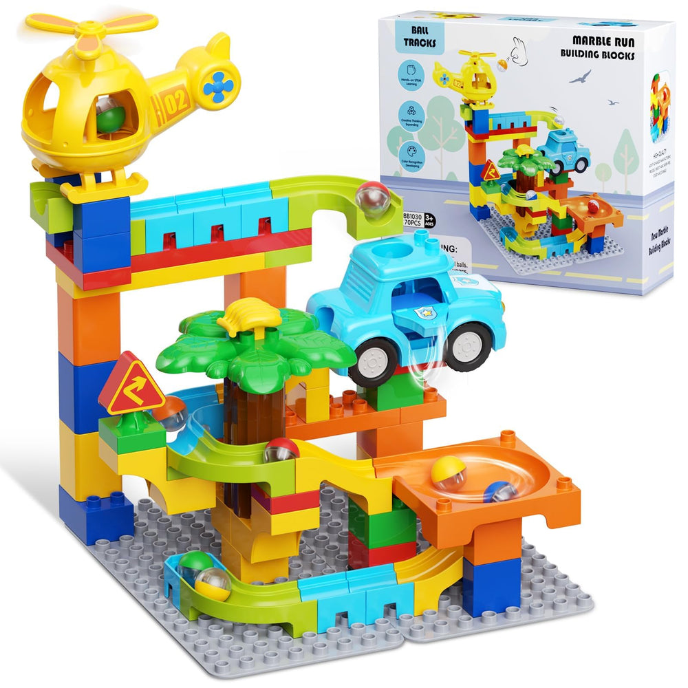 Hunloot Marble Runs stable assembly keeps marbles on track during play