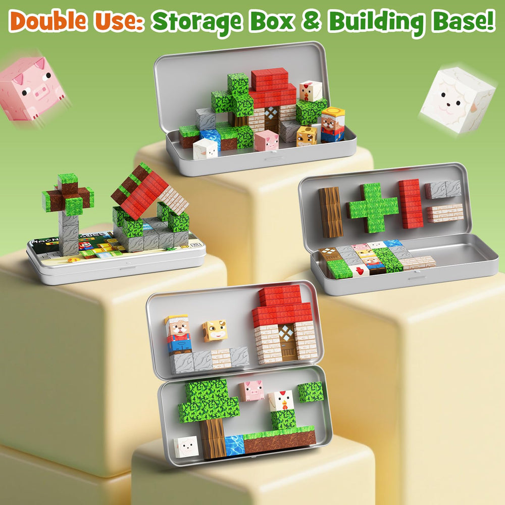 Hunloot travel box base used as magnetic building surface