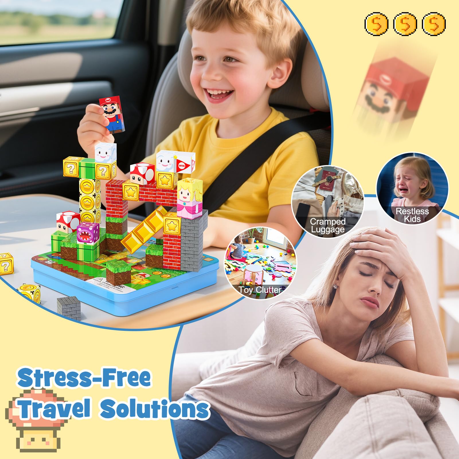 Hunloot road-trip magnetic building activity for quiet entertainment.
