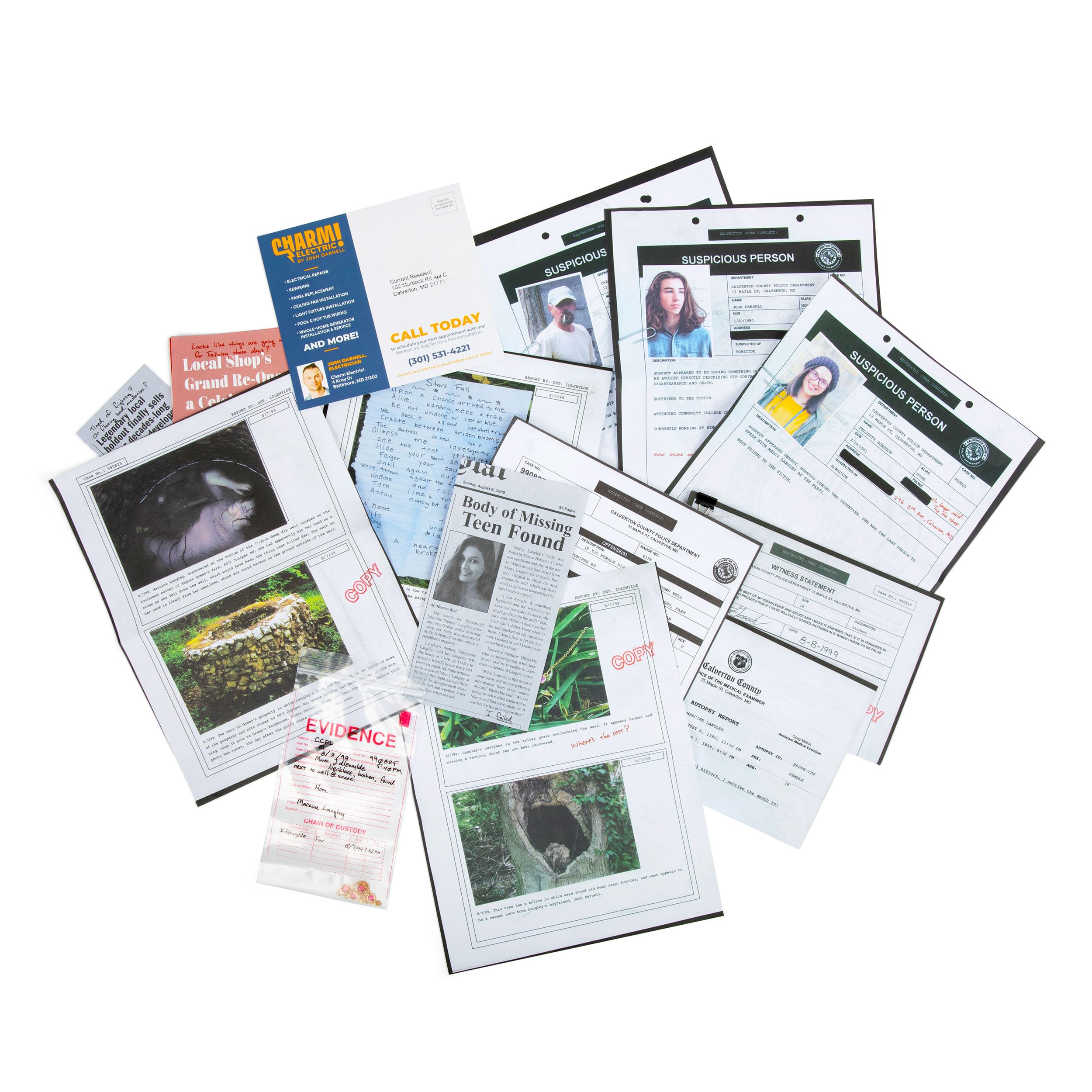 Hunt A Killer team-play setup invites friends to collaborate on detective work.
