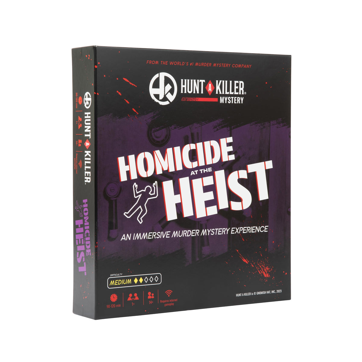Hunt A Killer Homicide at The Heist cover art invites an immersive adult mystery experience.