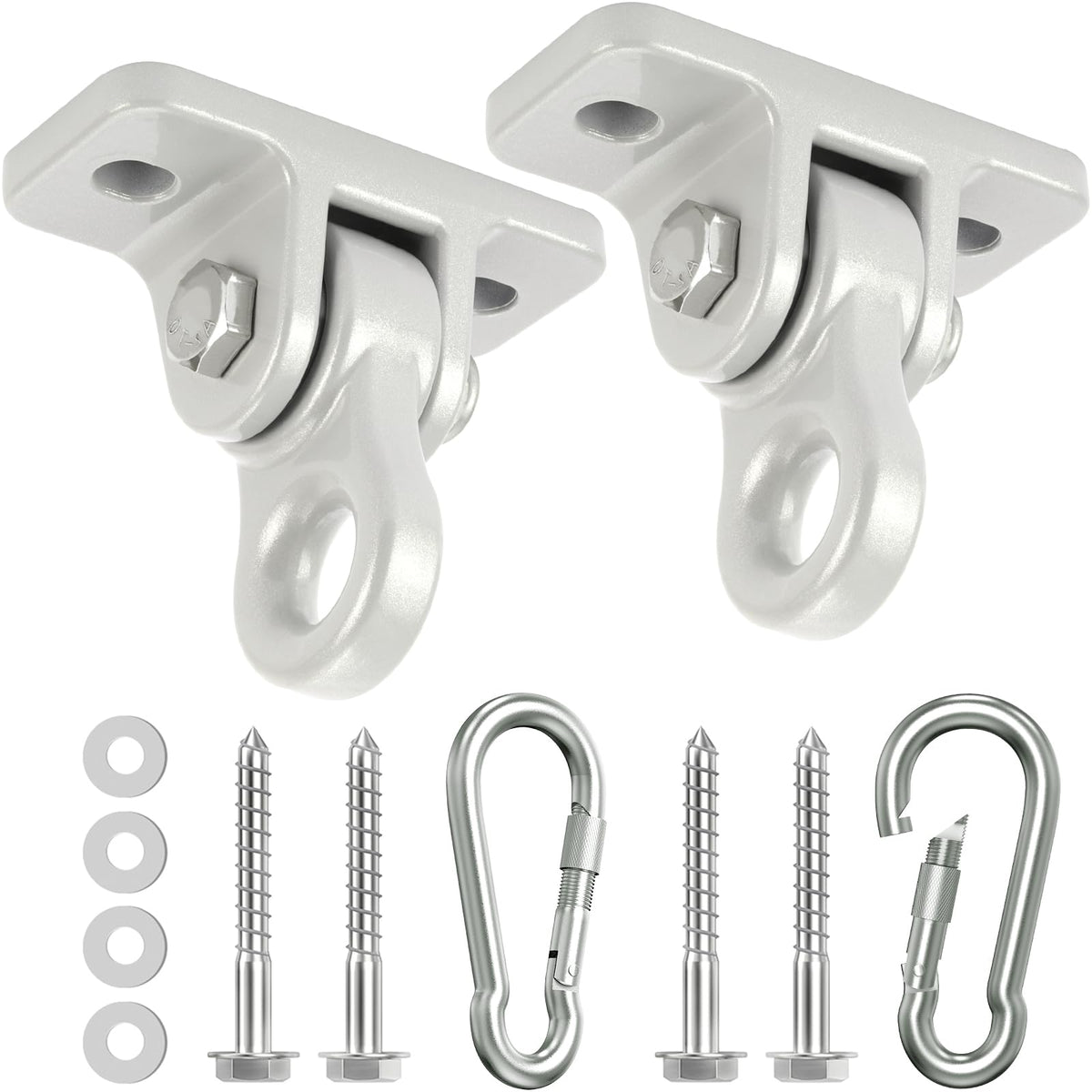 HUPBIPY heavy-duty porch swing hangers kit, 2-pack, ready for installation.