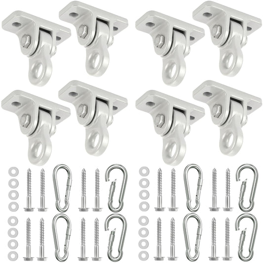 HUPBIPY heavy-duty porch swing hangers close-up shows robust aluminum construction for outdoor use.