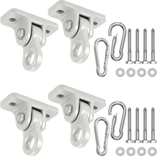 HUPBIPY heavy-duty porch swing hangers kit in silver for outdoor use