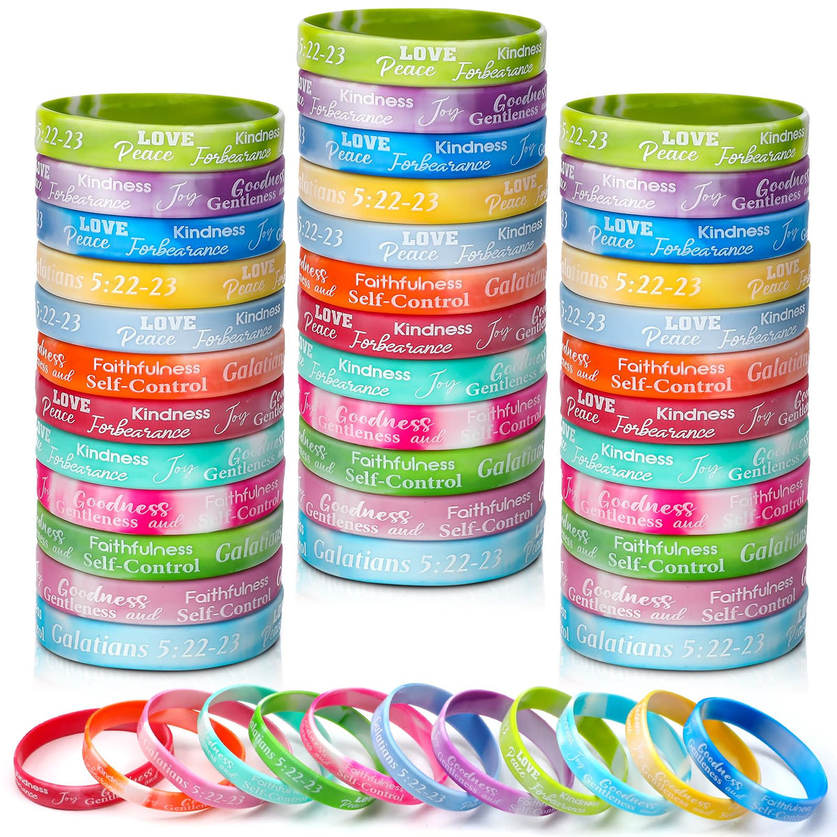 Huquary fruit of the spirit bracelets bulk pack for sharing and daily inspiration