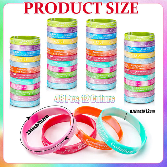Huquary fruit of spirit design bracelet highlights the 5:22-23 verse for reminders