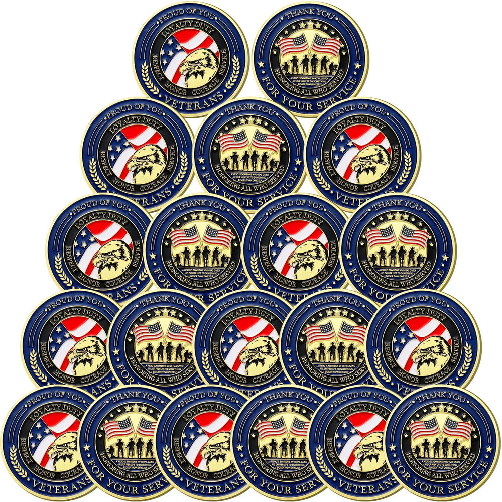 Huquary military challenge coin front design with patriotic imagery for gifting