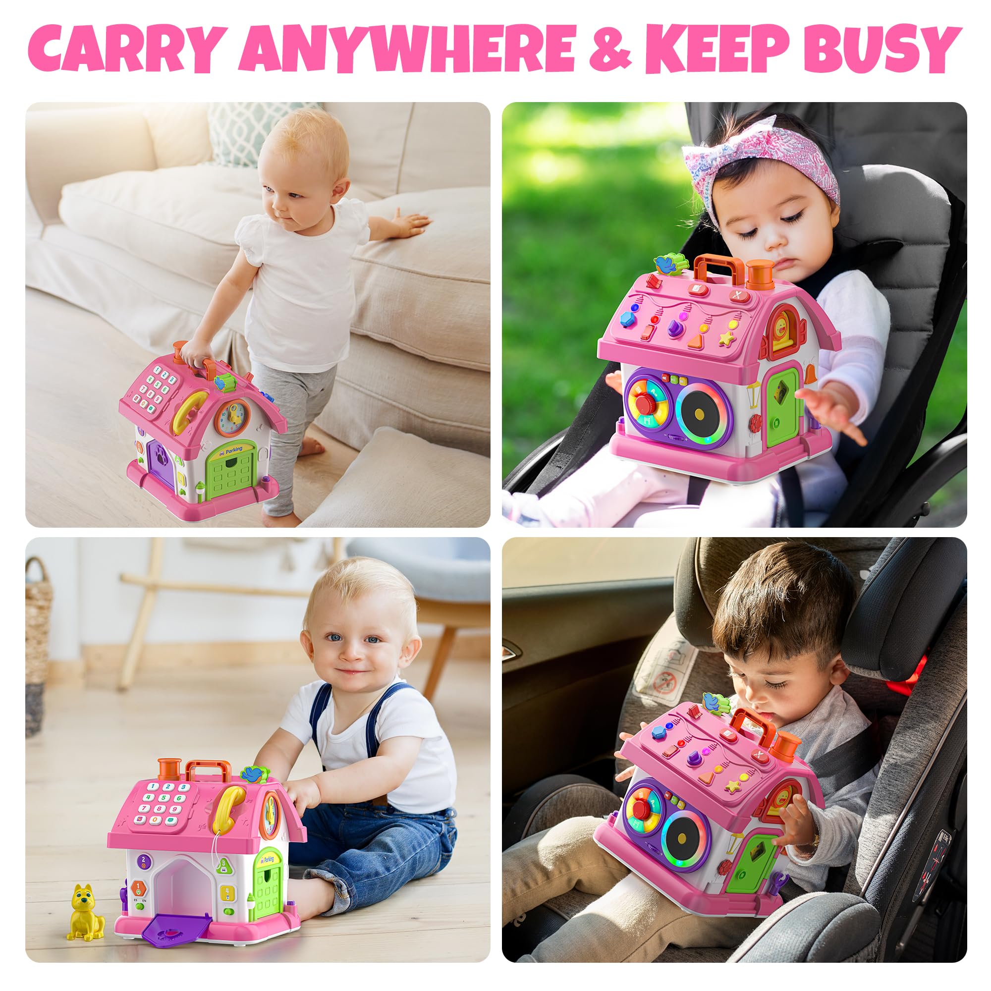 Hurdaos portable design makes this toddler toy ideal for on-the-go learning.