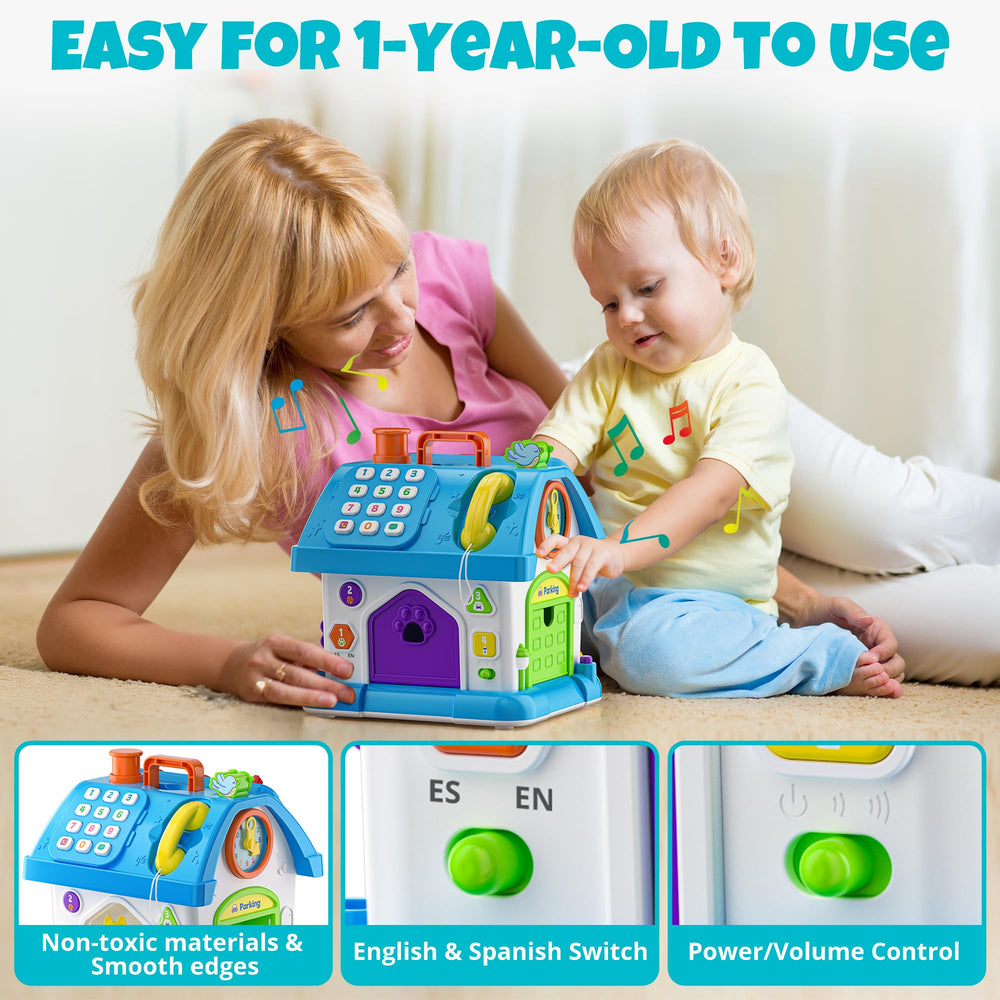 Hurdaos Montessori toy house car toy for pretend driving and coordination