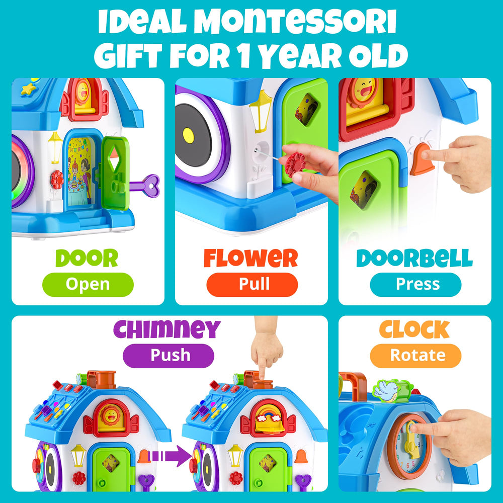 Hurdaos Montessori toy house musical bird for audio bonding and rhythm