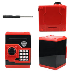 HUSAN piggy bank battery compartment powers the digital lock with 3 AA batteries.