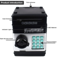 HUSAN Piggy Bank bill slot front, notes enter smoothly