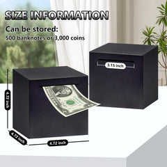 HUSAN decorative stainless steel money bank adds a stylish room accent.