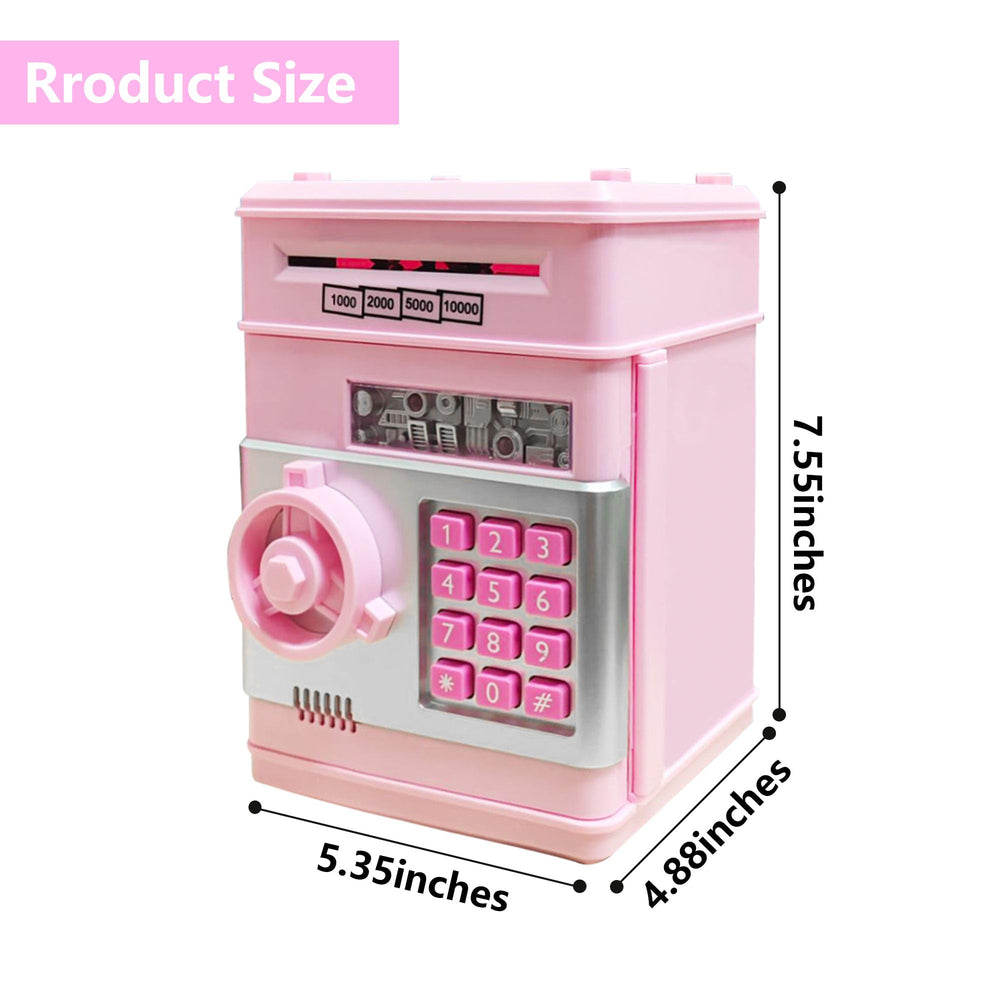 HUSAN Piggy Bank front view showing kid-friendly size and design