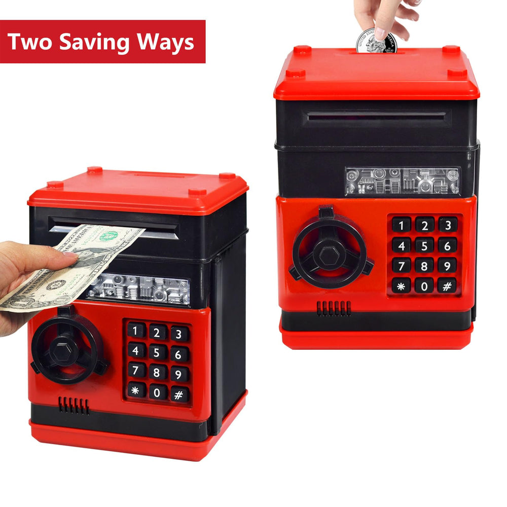 HUSAN piggy bank password lock highlighting four‑digit setup