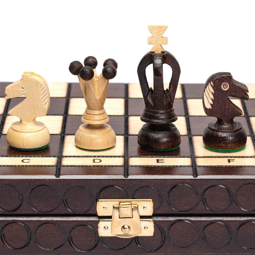 Husaria chess set pieces handcrafted with sycamore for durable, tactile play