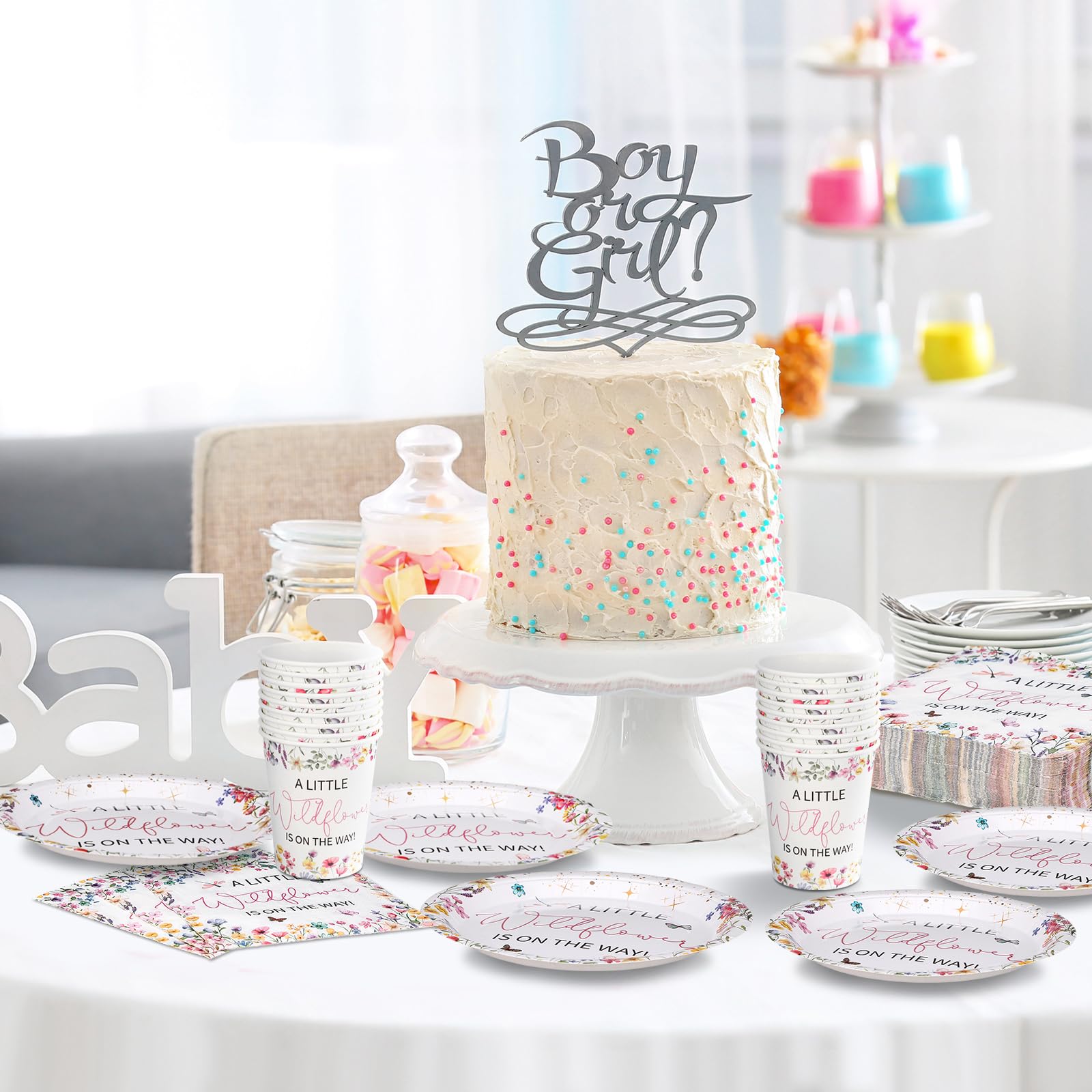 Hushee Baby in Bloom large napkins add charm and quick cleanup