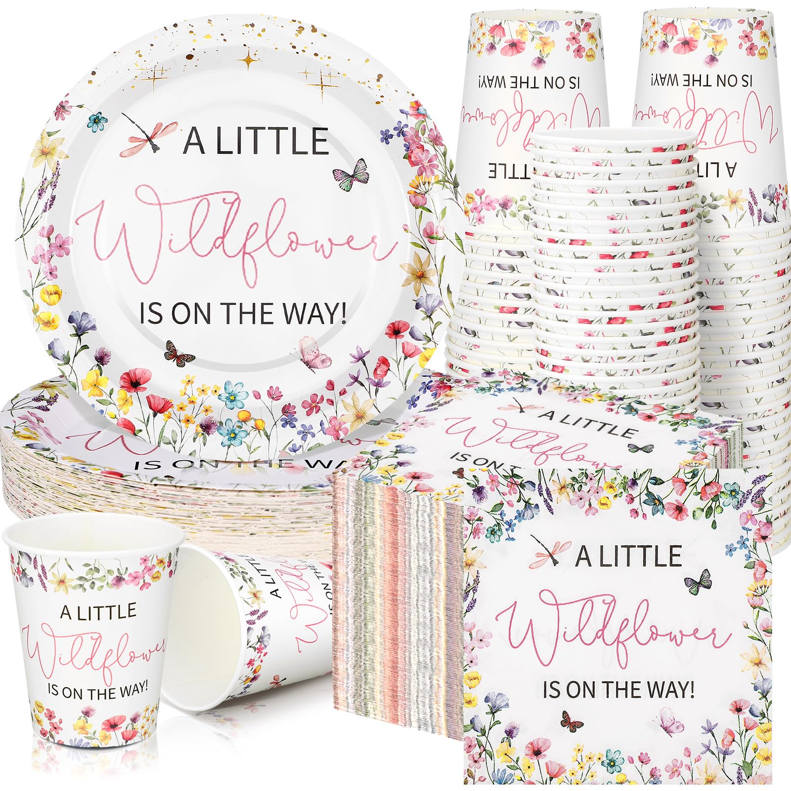 Hushee Baby in Bloom 9-inch plates with floral design for festive meals