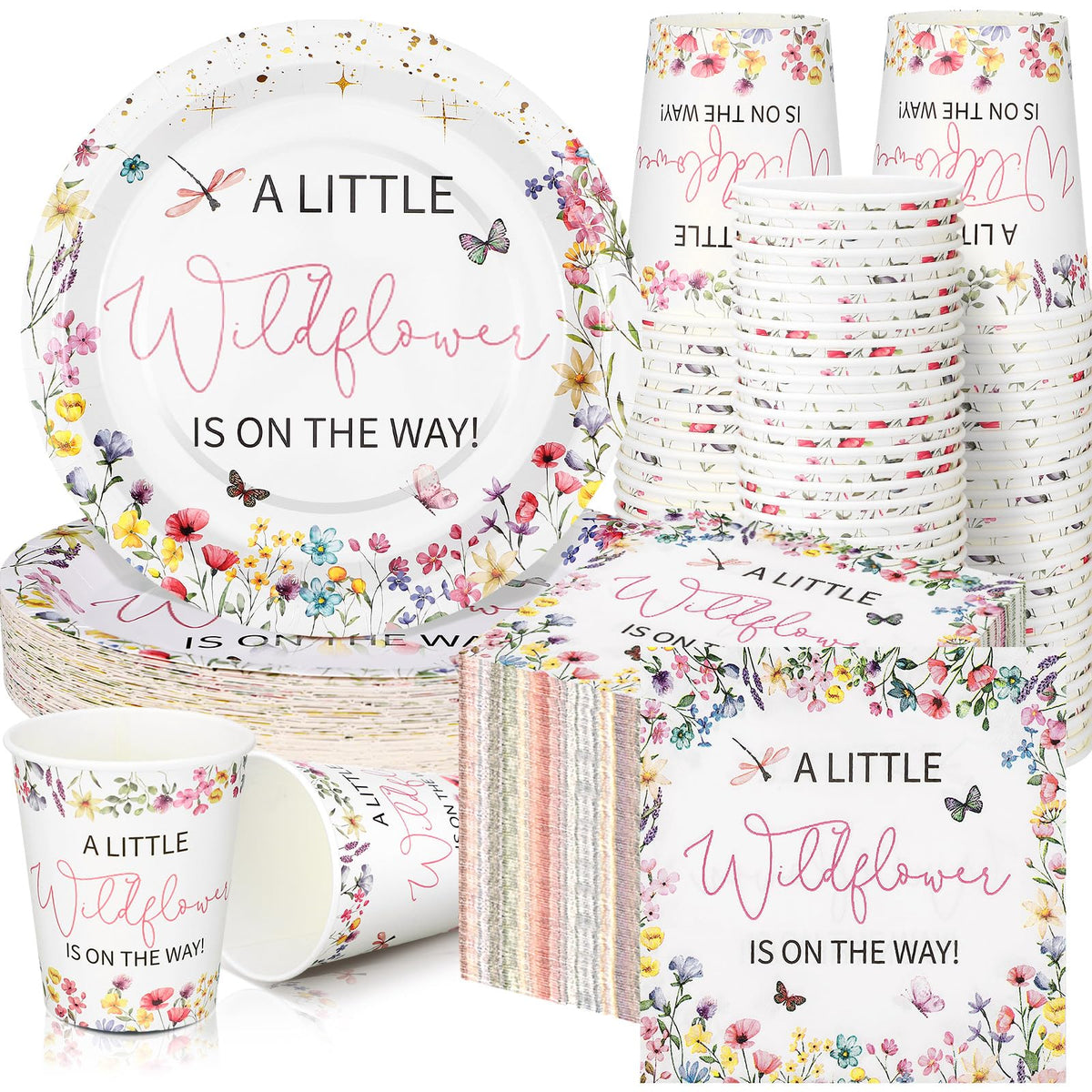 Hushee Baby in Bloom 9-inch plates with floral design for festive meals