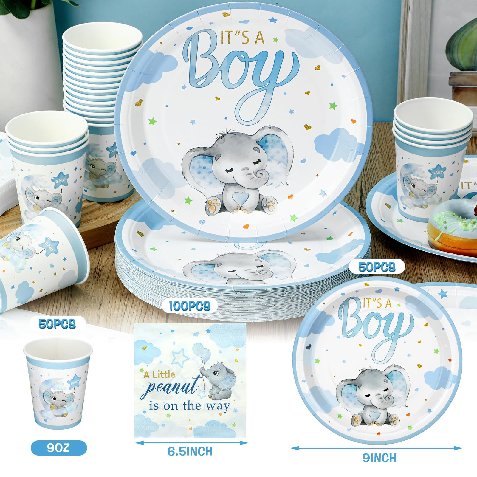Hushee baby shower tableware set offers cohesive dining for guests