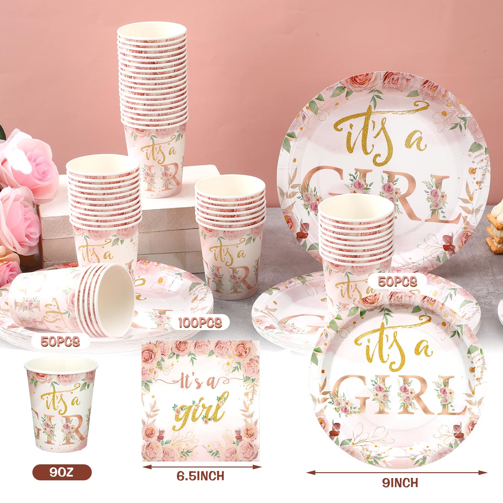 Hushee disposable tableware set offering quick cleanup after celebrations.