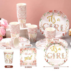Hushee disposable tableware set offering quick cleanup after celebrations.