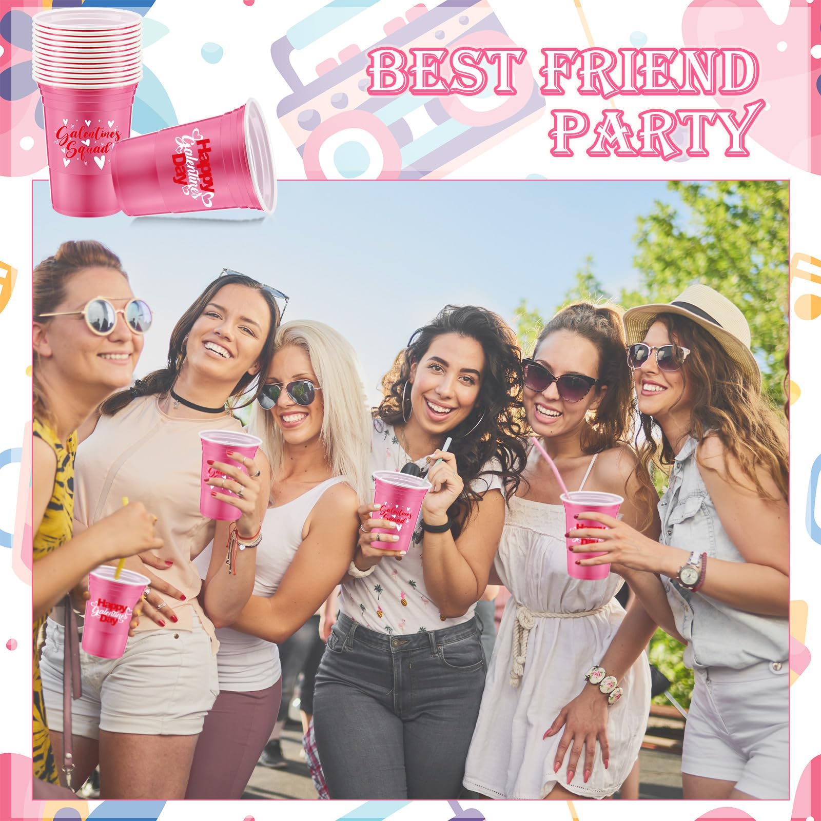 Hushee pink cups are perfect as photo props to enhance moments.