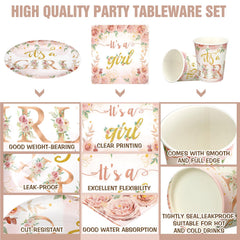 Hushee rose gold floral table decor elevating a spring baby shower look.