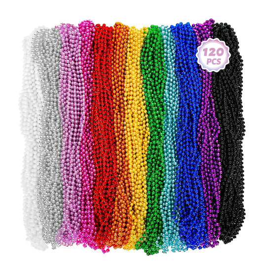 Huskein bead necklace 120pcs Mardi Gras beads for vibrant parade looks