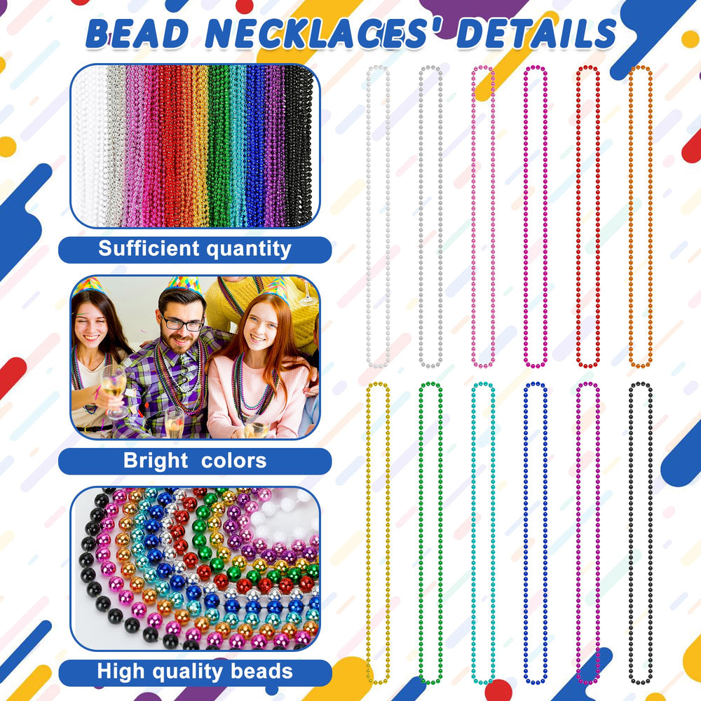 Huskein 33-inch bead necklace for comfortable wear at parades.