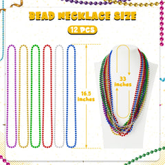 Huskein six-color bead necklaces in bright hues for festive outfits