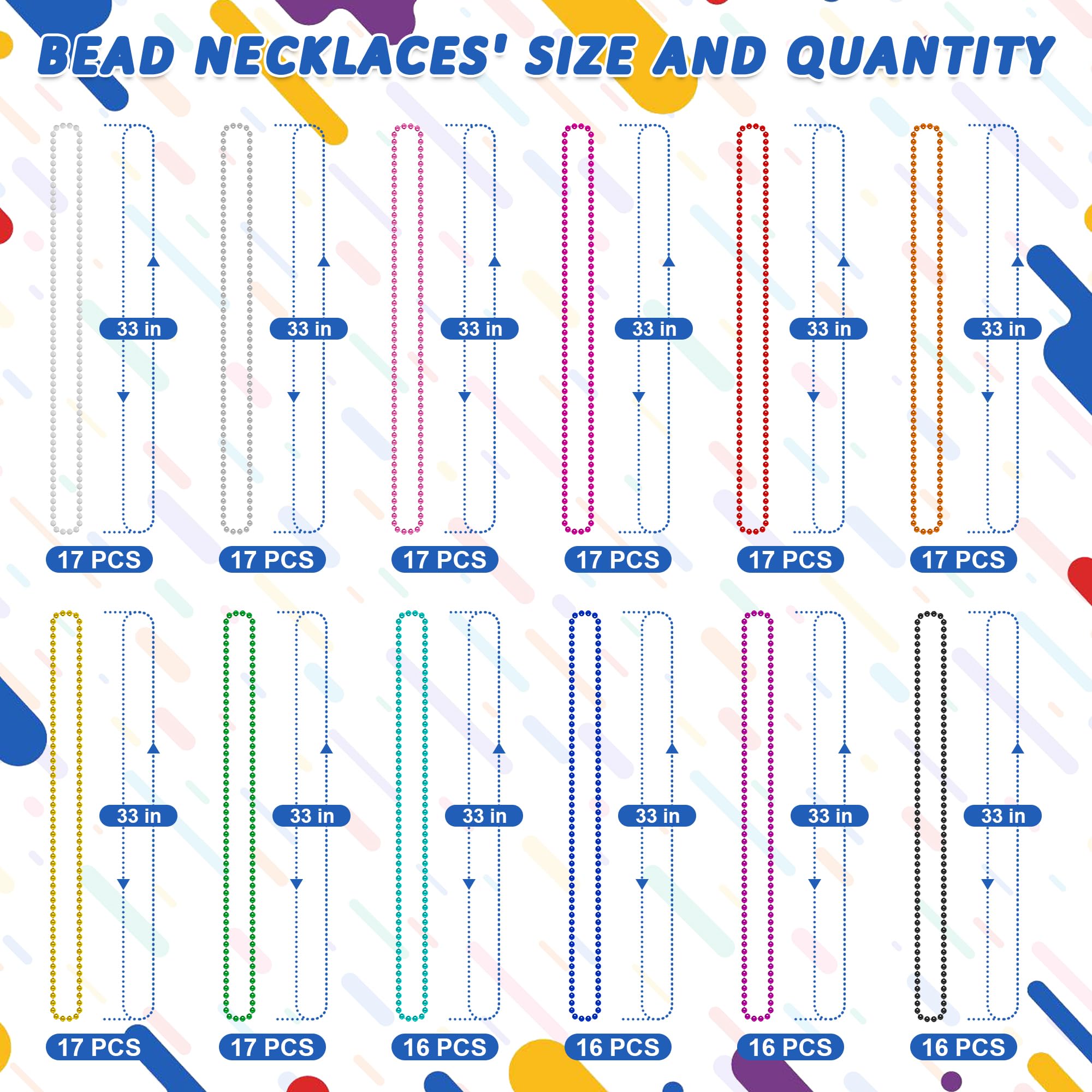 Huskein colorful beads in 12 colors add vibrant accents to celebrations.