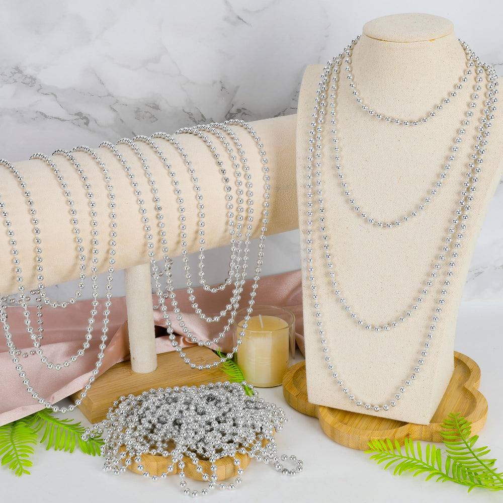 Huskein party favors silver beads with radiant sparkle