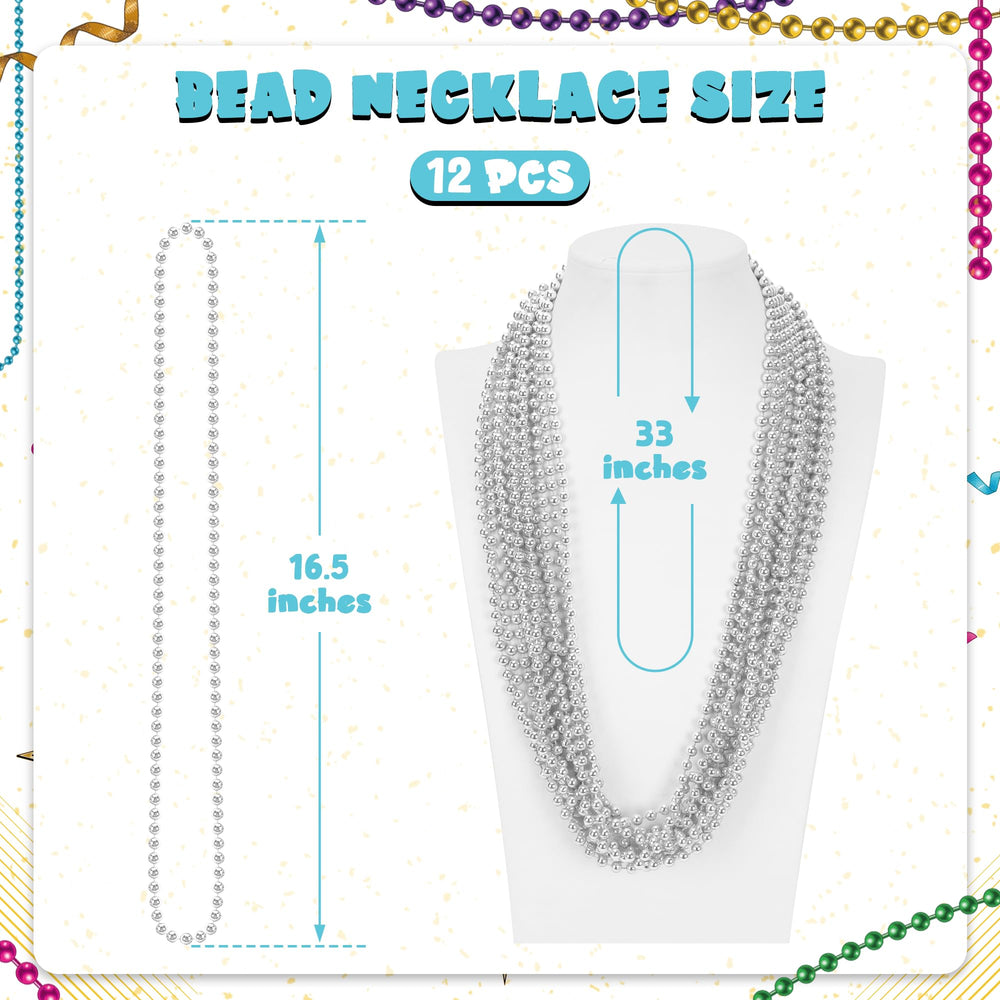 Huskein silver bead necklace ideal for festival throws