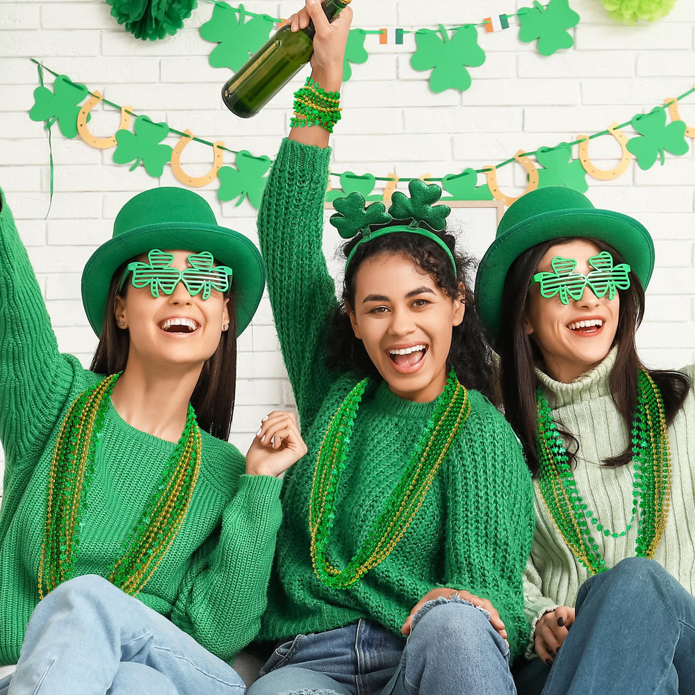Huskein Shamrock design necklace for lucky charm accents during celebrations.